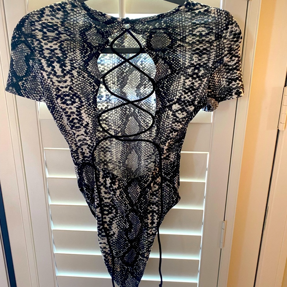 Open back t shirt